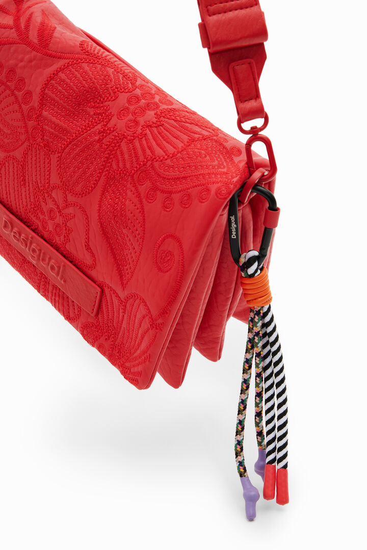 M embroidered floral crossbody bag | Desigual