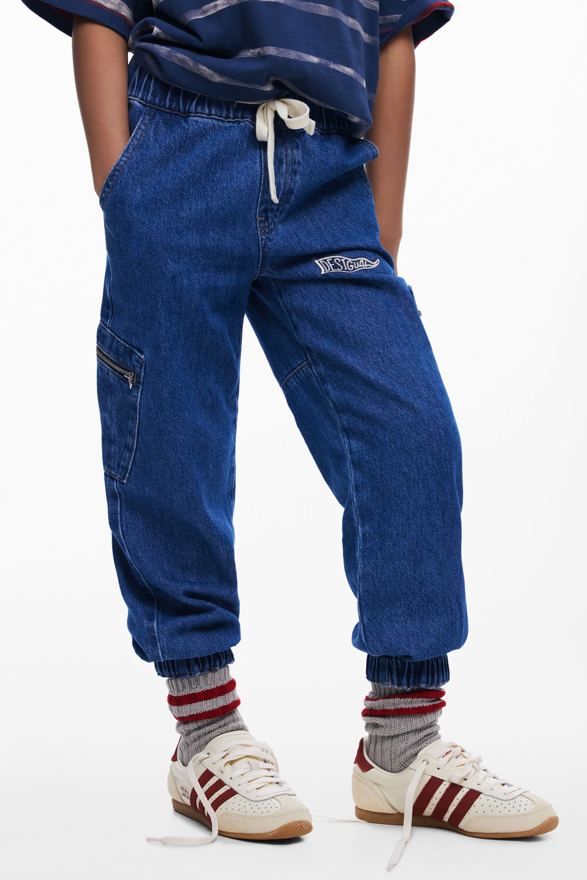 Desigual, Jeans mit Reißverschlüssen, Kinder, Blau, 7/8