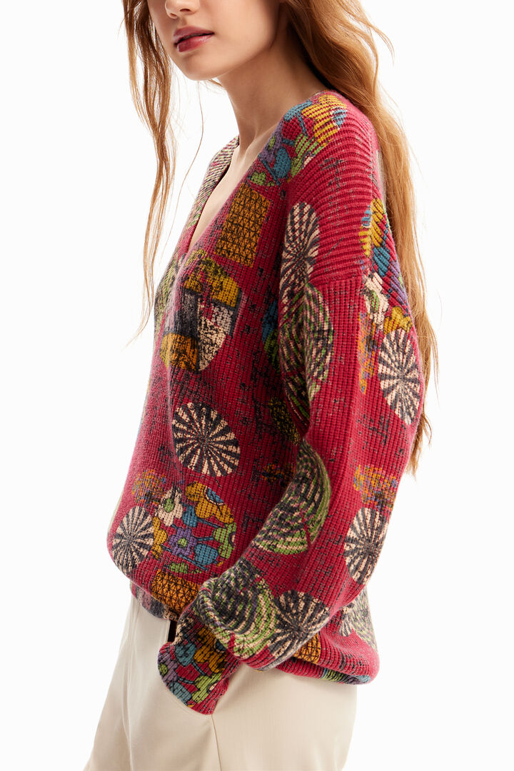 Oversize multicolour pullover | Desigual