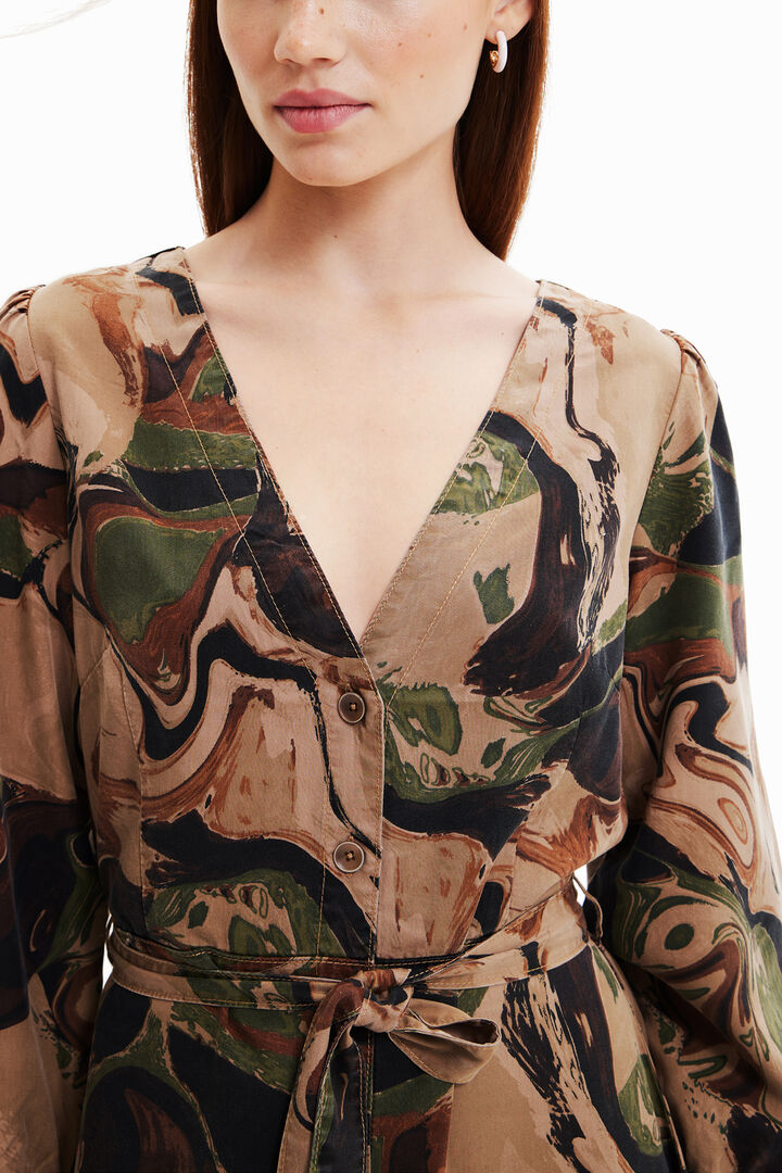 Vestit curt camiser camuflatge | Desigual