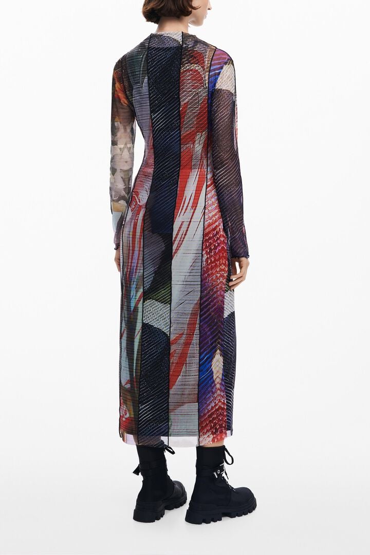Vestido midi tul estampado | Desigual