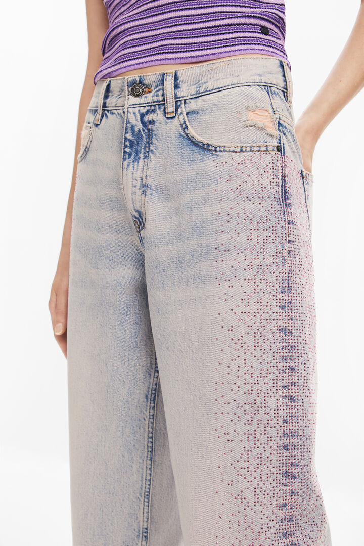 Vaquero recto brillantes | Desigual