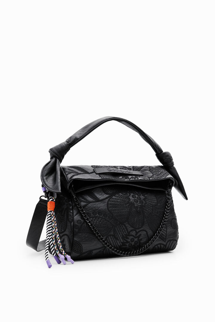 M embroidered floral bag