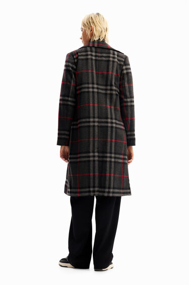 Combination plaid coat | Desigual