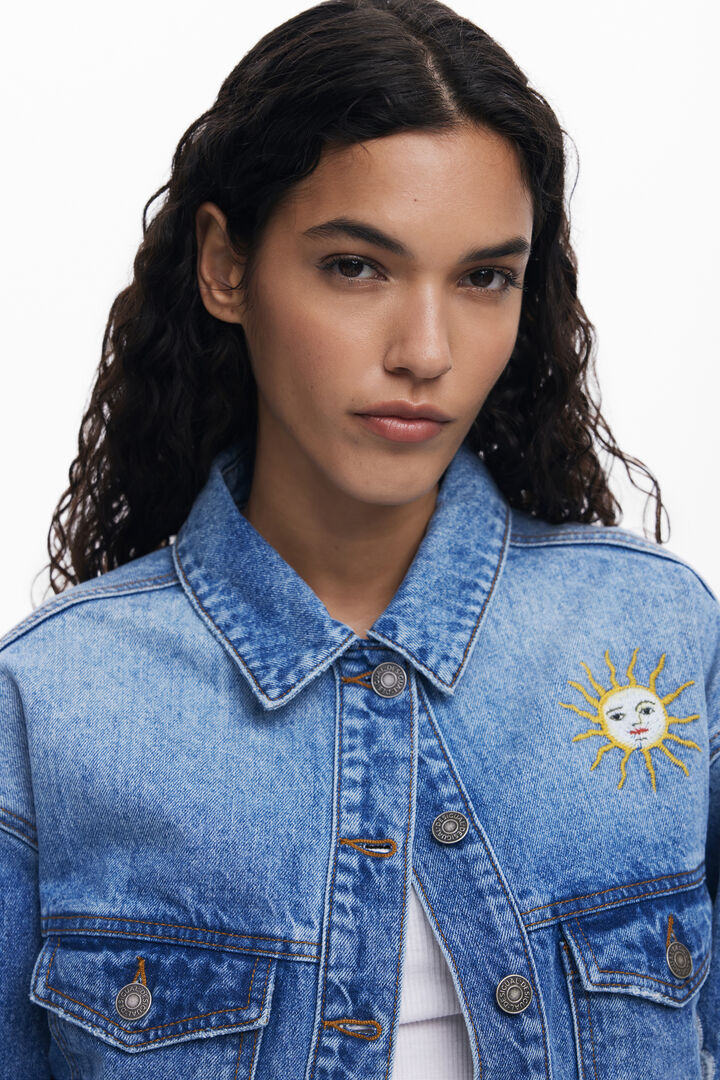 Jeansjacke mit orientalischen Stickereien | Desigual