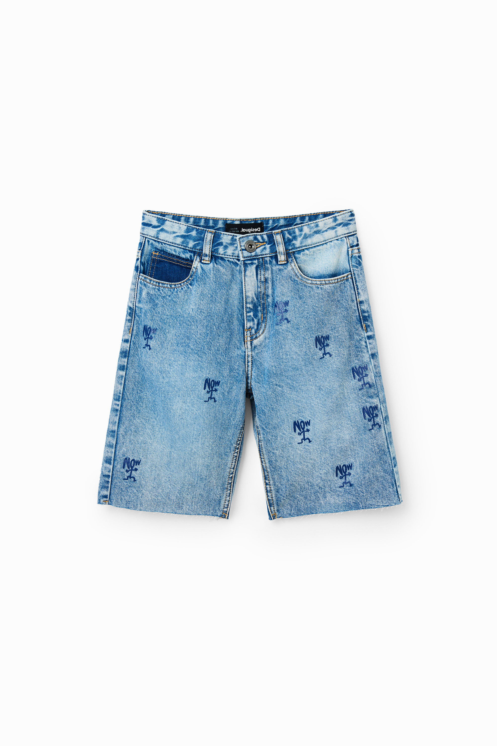 Now denim Bermuda shorts