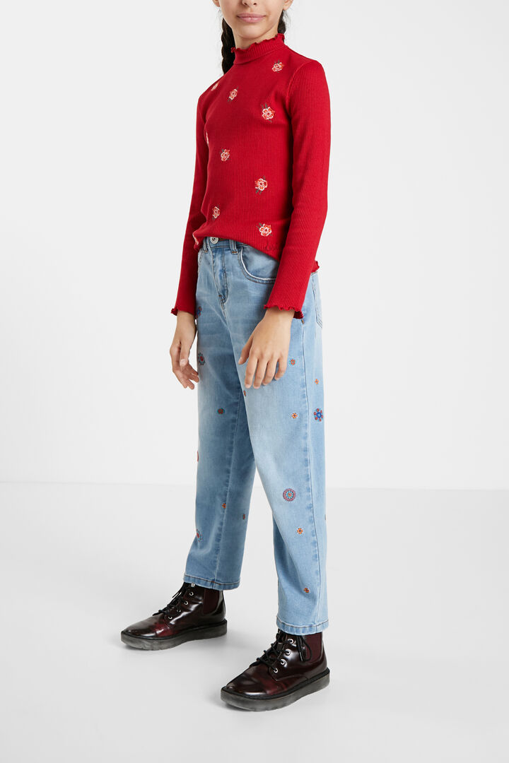 Ribbed T-shirt flowers | Desigual