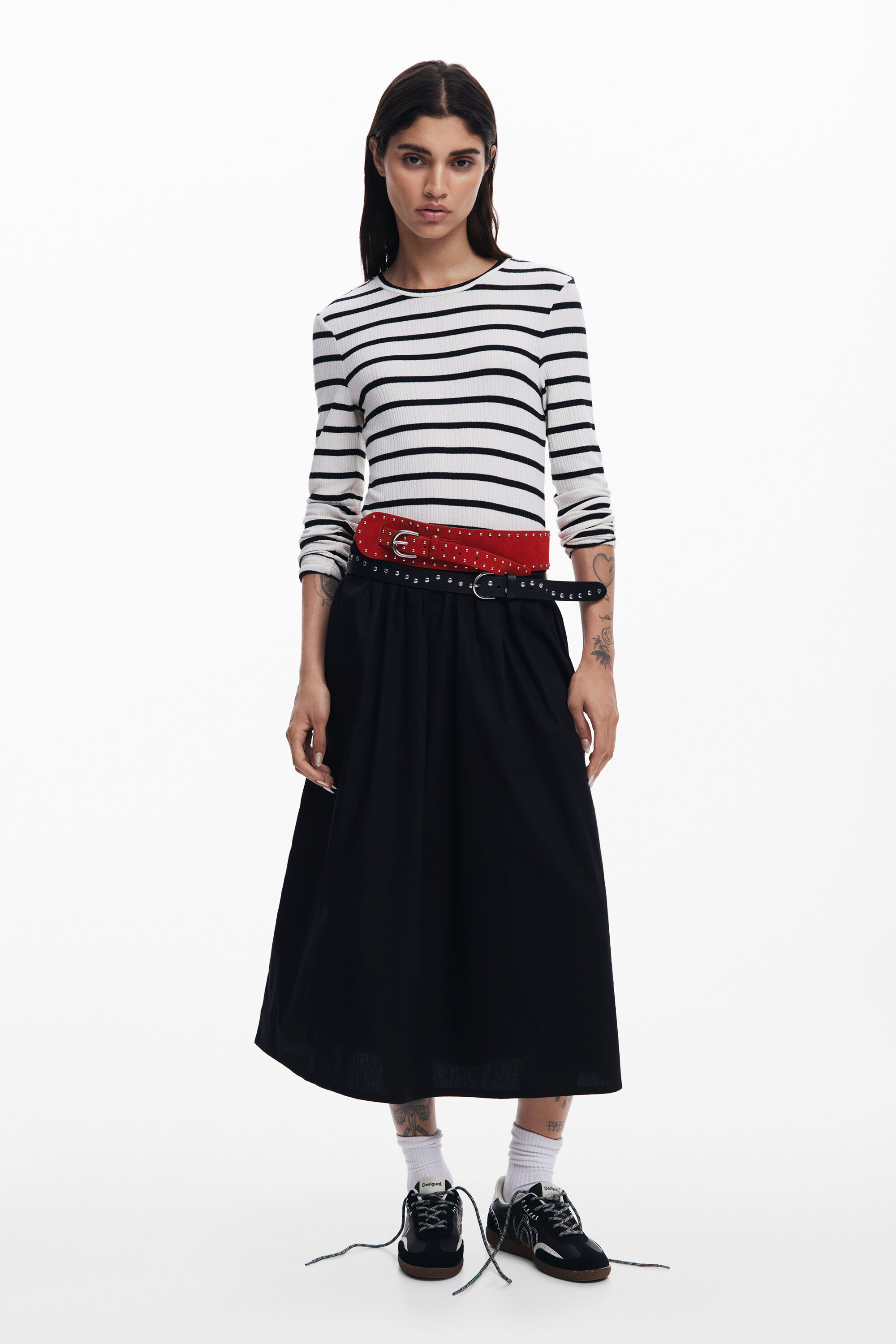 Desigual ミディコンビネーションドレス In Black