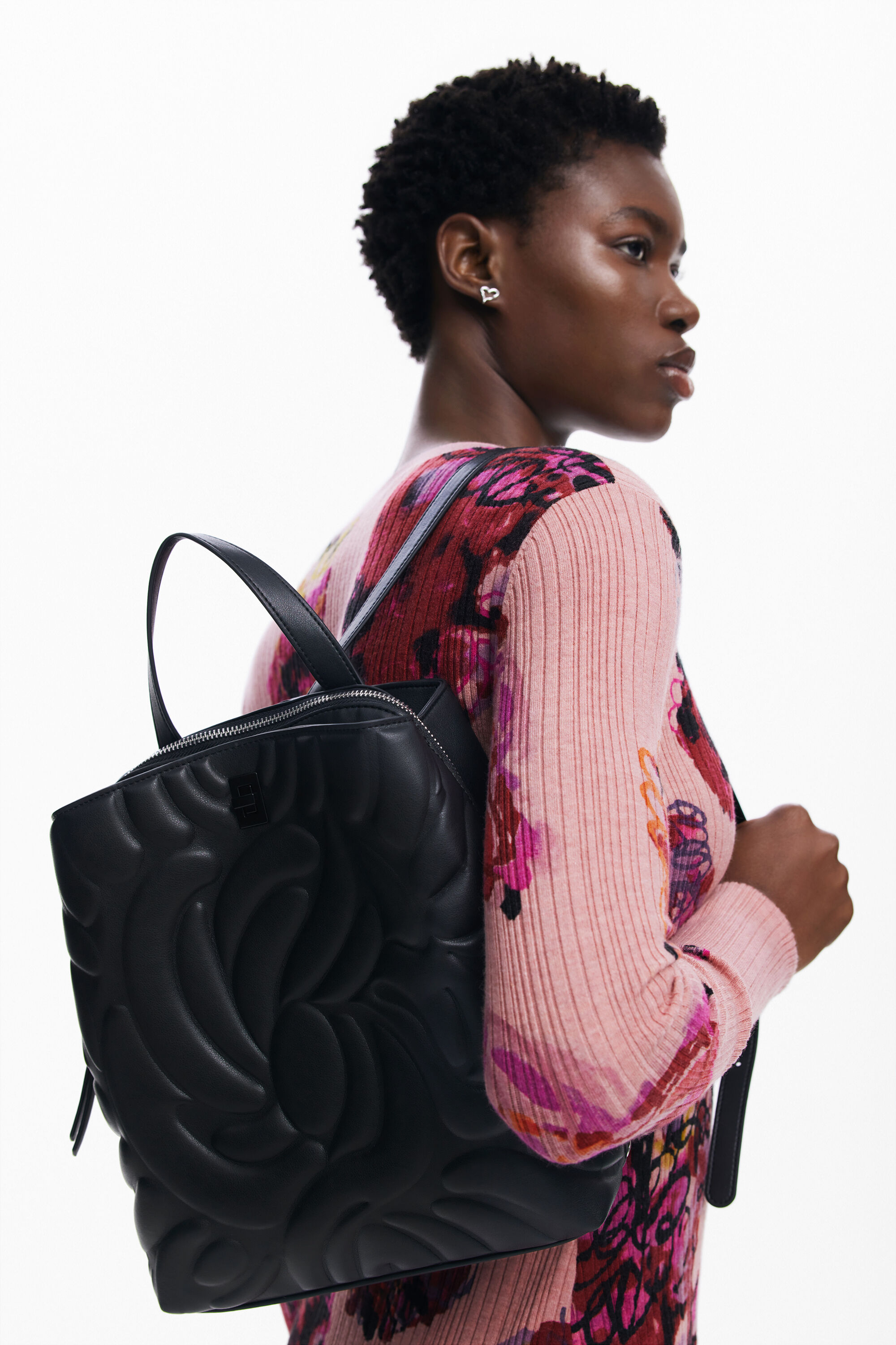 Mini sac a dos fleurs geometriques pour femme I Desigual