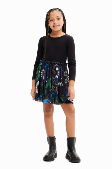 Combination geometric patchwork dress | Desigual