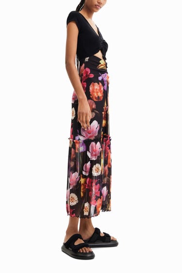 M. Christian Lacroix combination floral long dress | Desigual