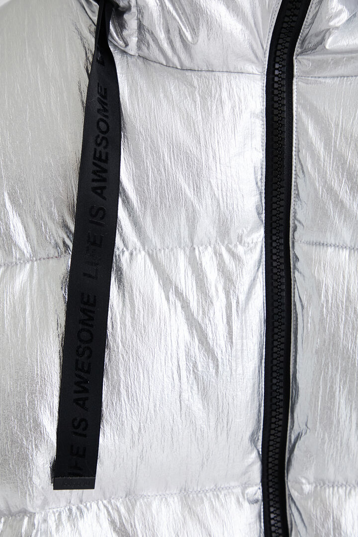 Quilted jacket with removable sleeves | Desigual