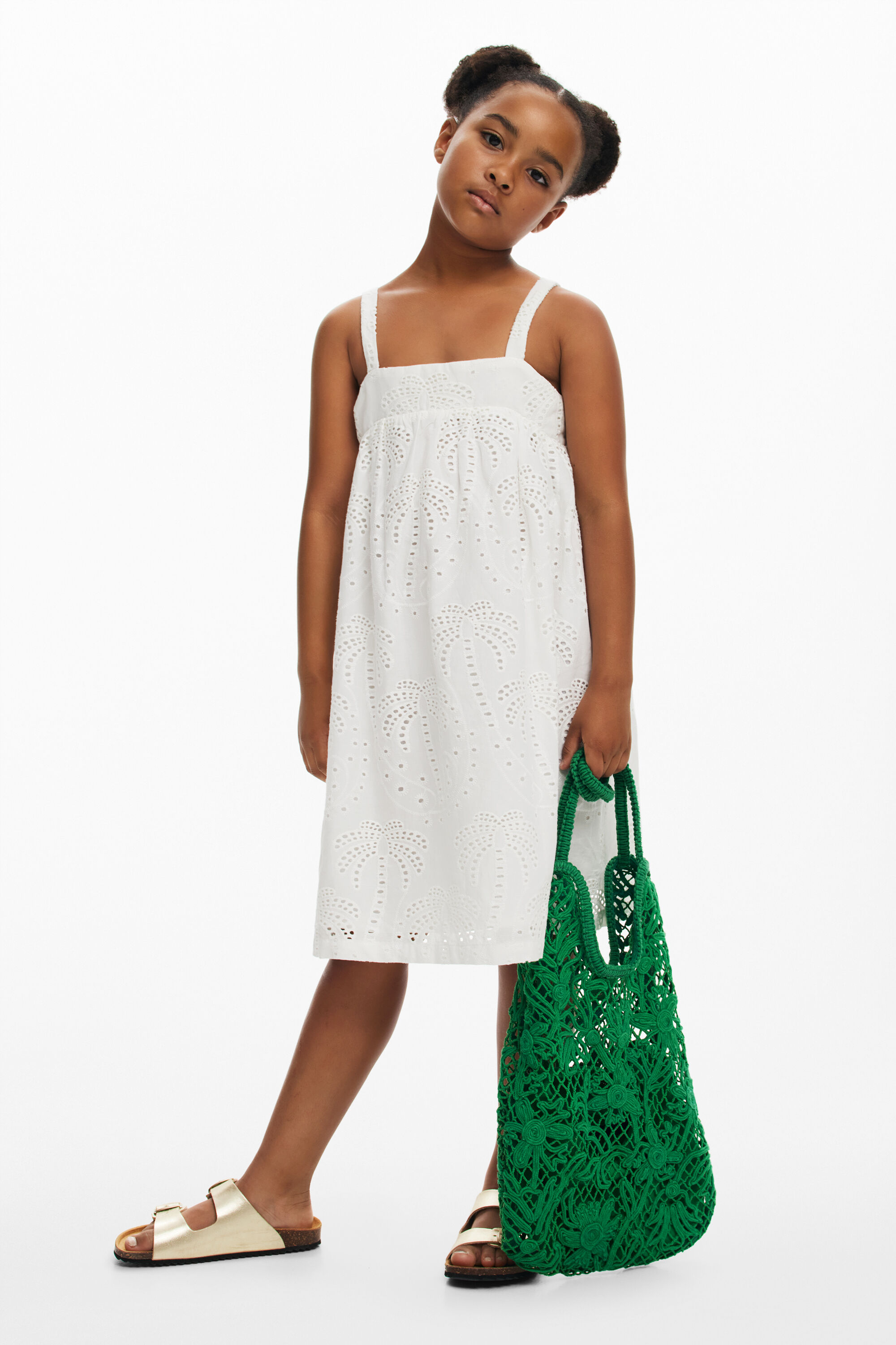 Short perforated dress