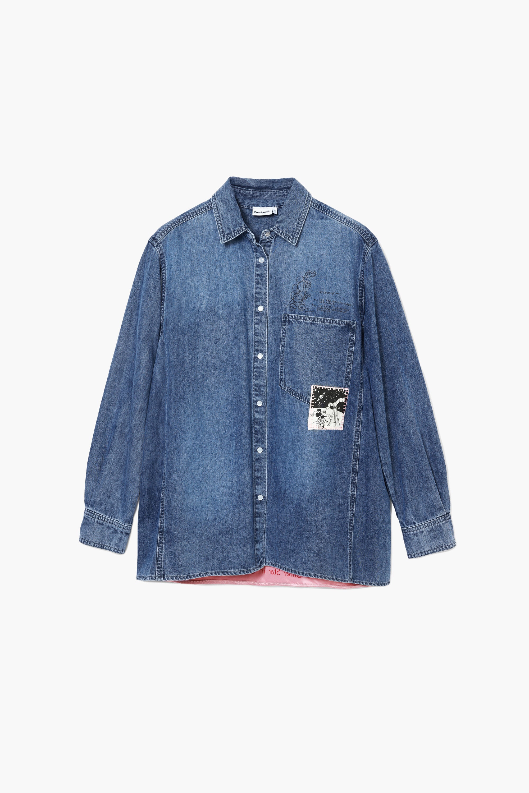 Desigual, Mickey Mouse Jeanshemd, Damen, Blau, M