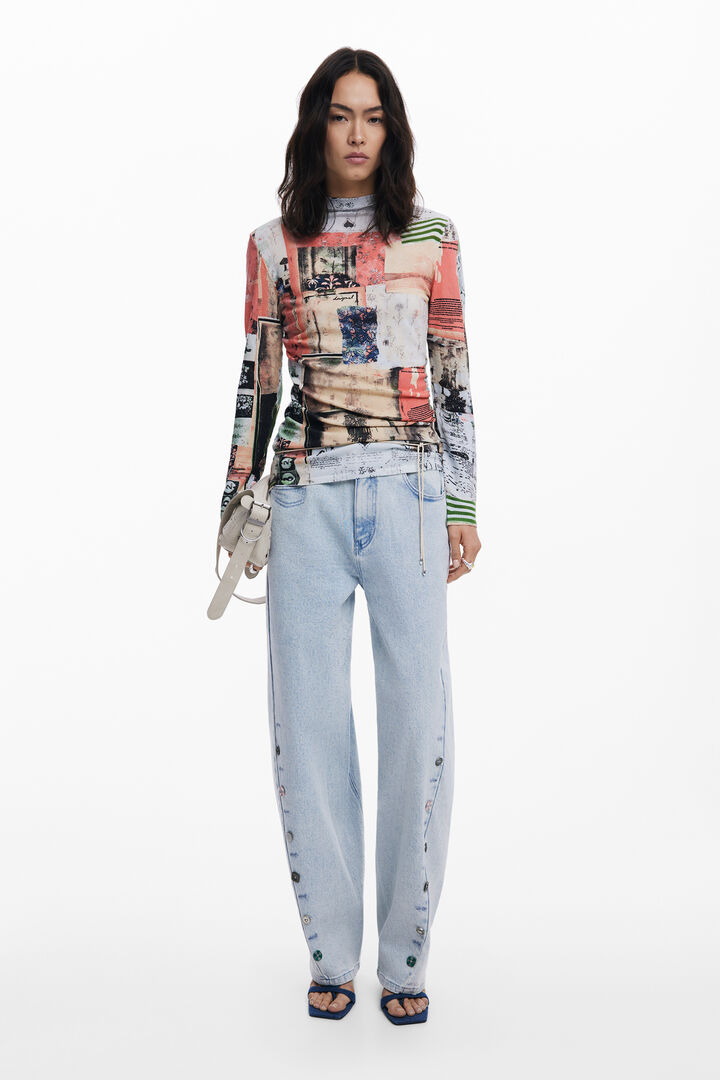 Fine postcard sweater | Desigual