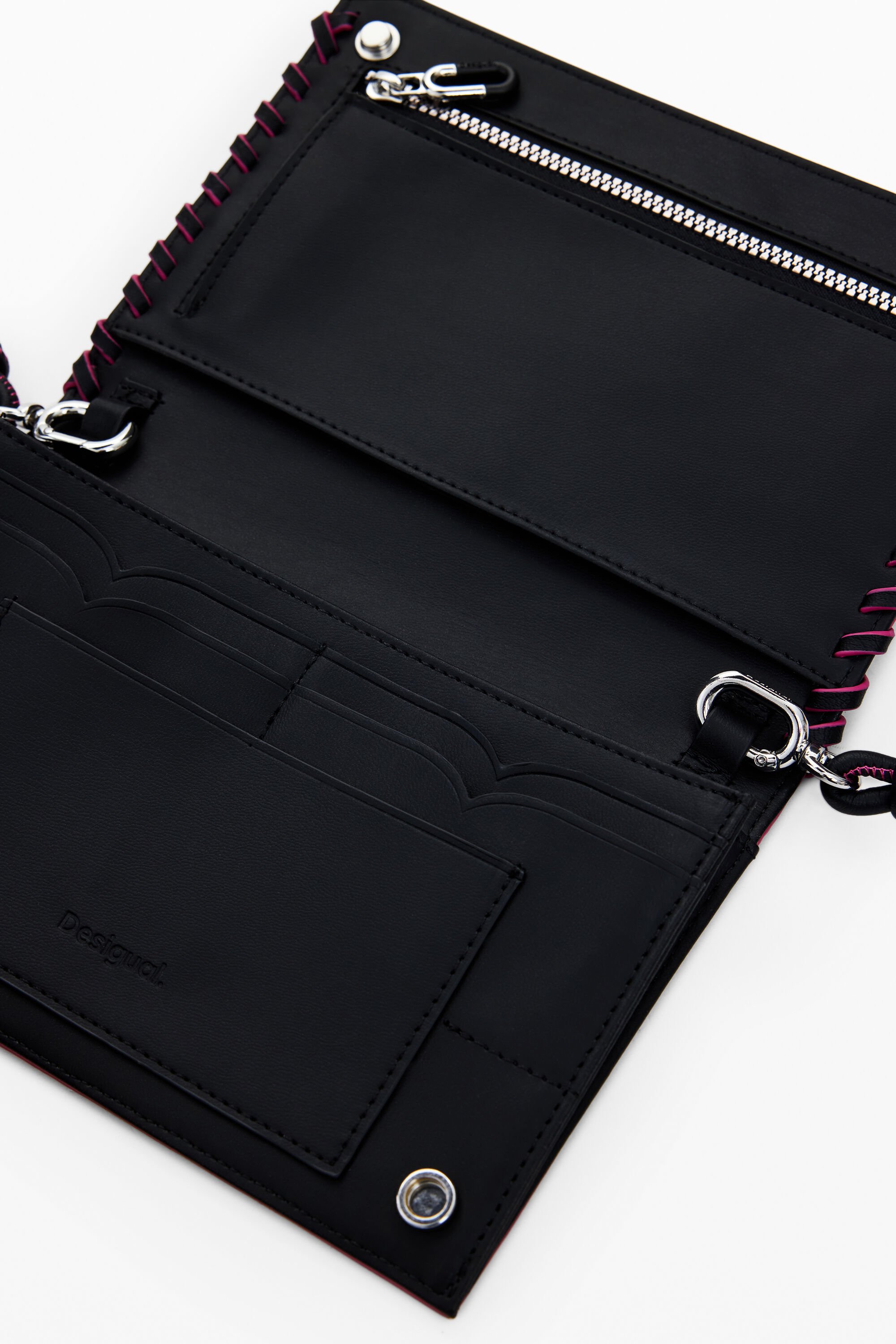 Medium crossbody wallet with stitching Women's I Desigual.com