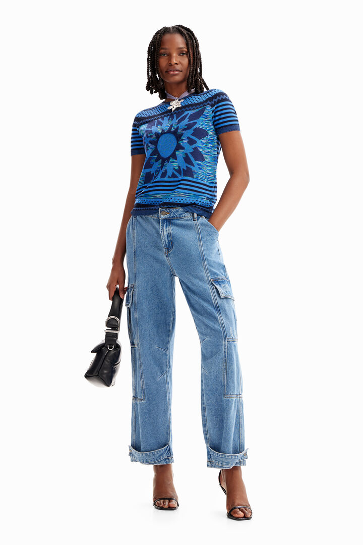 Camiseta punto flor | Desigual