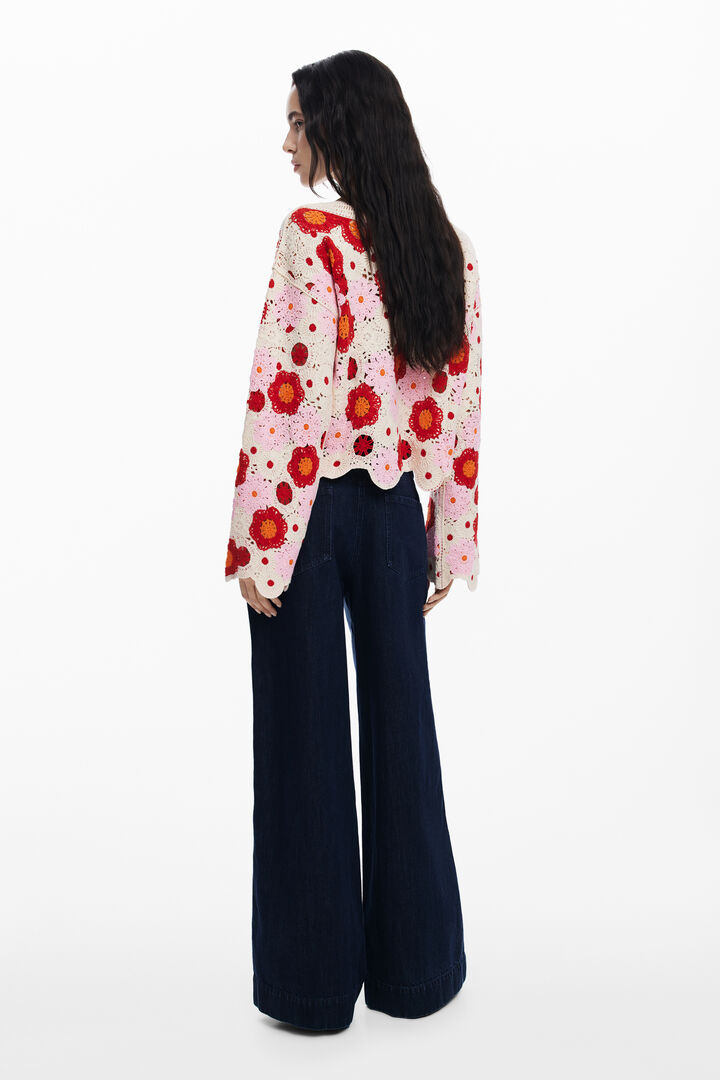 Top de ganxet multicolor | Desigual