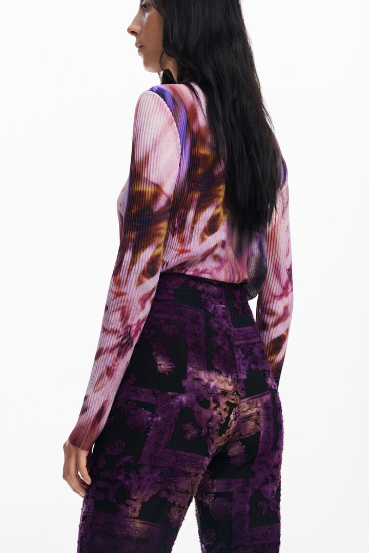 Pantalón campana devoré | Desigual