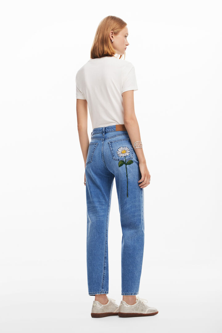 Denim with daisy illustration | Desigual