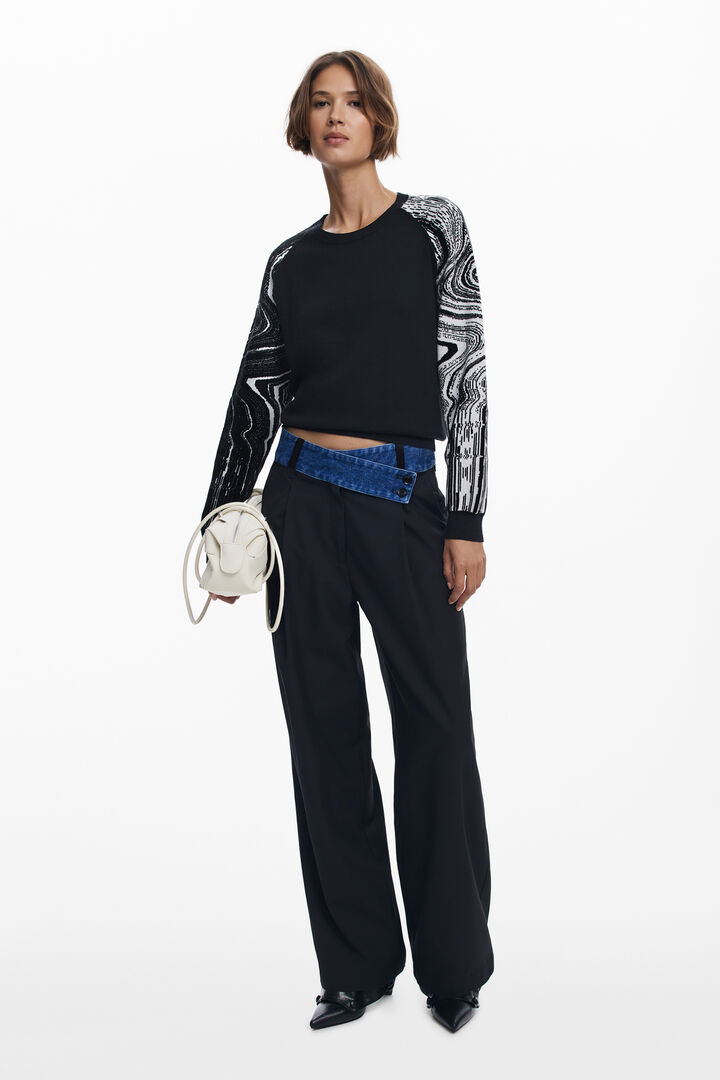 Marbled sleeve sweater | Desigual