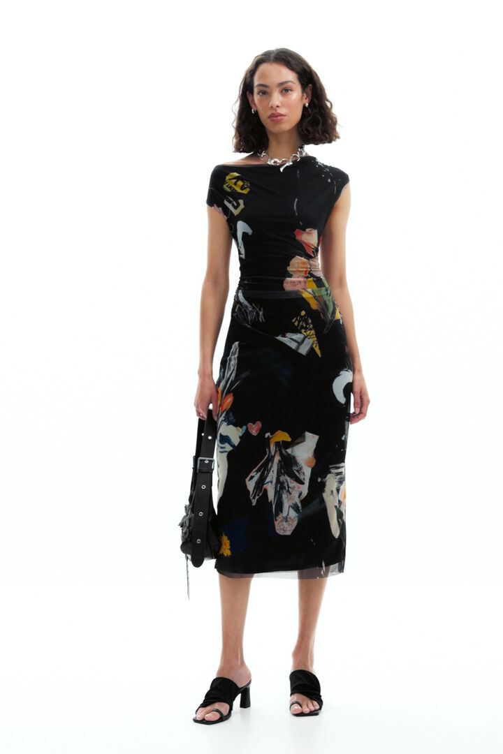 Vestido midi collage | Desigual