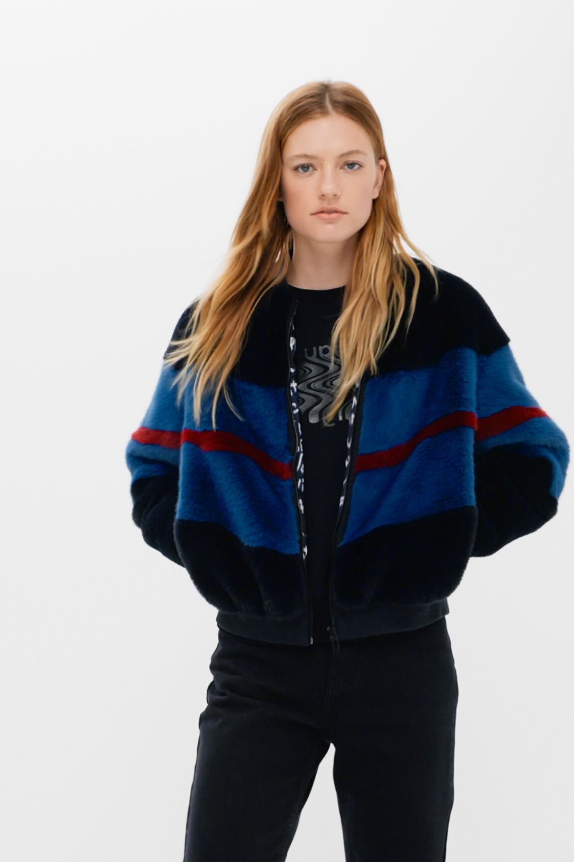 Fuzzy best sale bomber jacket
