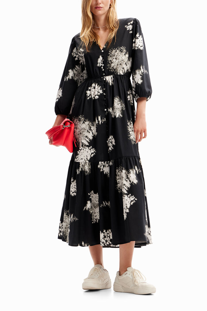 Floral midi shirt dress | Desigual