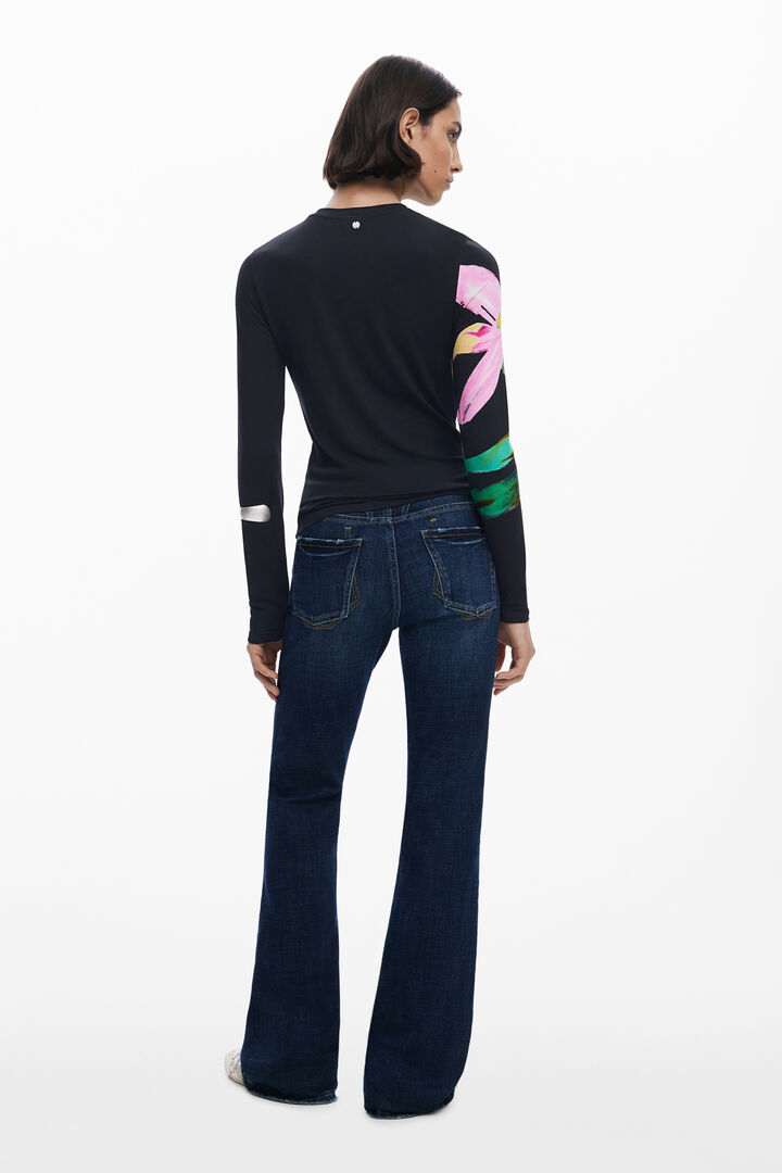 Long-sleeve floral T-shirt | Desigual