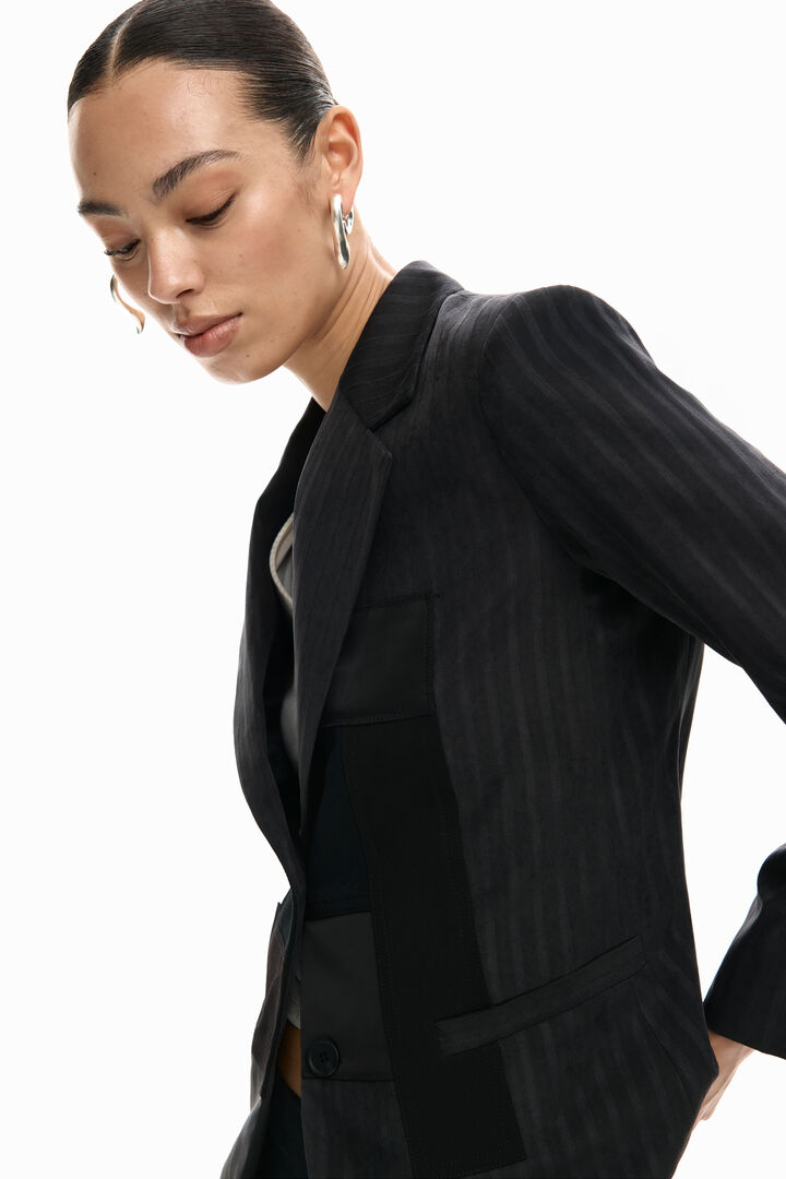 Striped patch blazer | Desigual