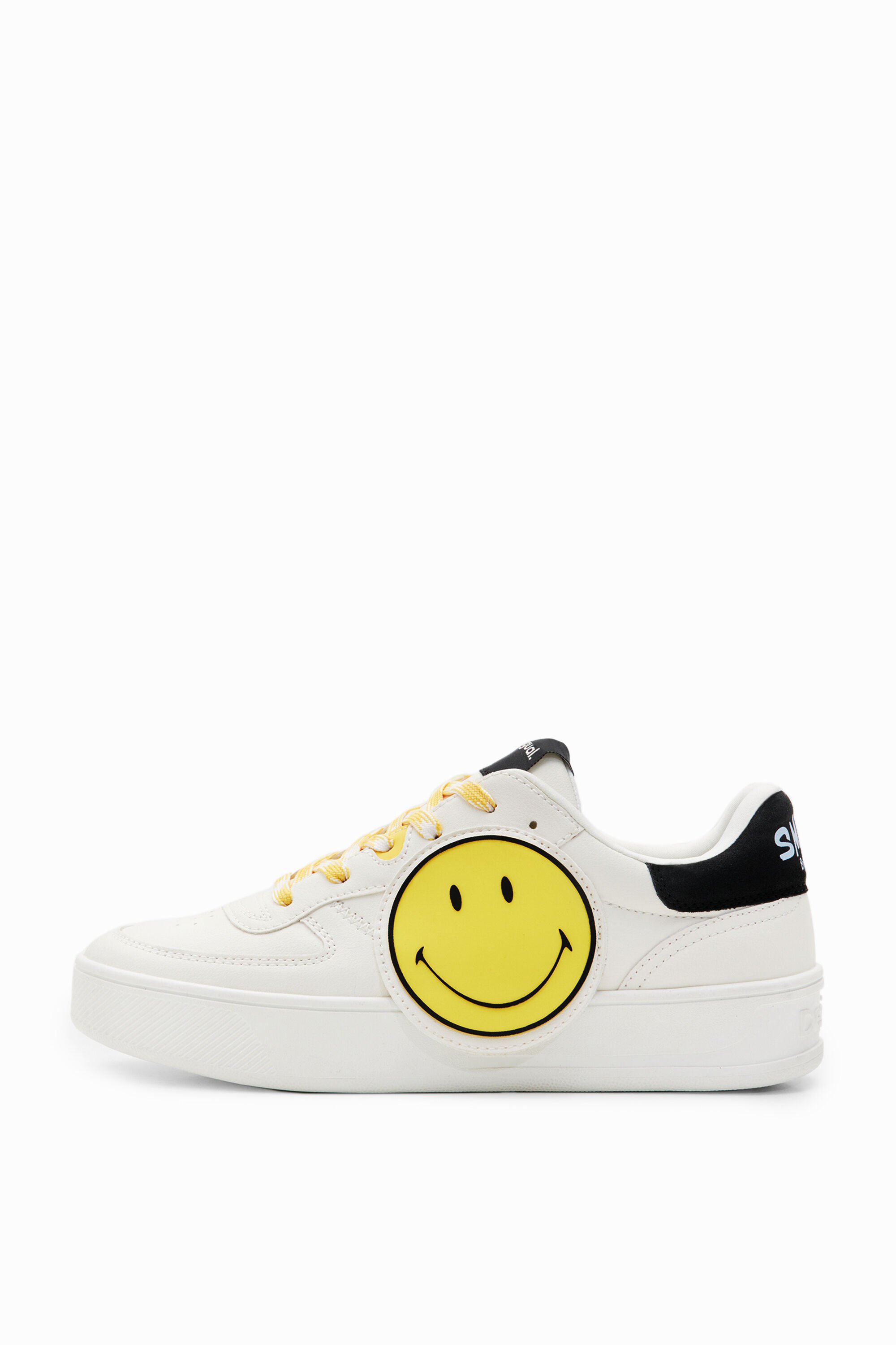 Desigual Smiley® Platform Sneakers In Material Finishes