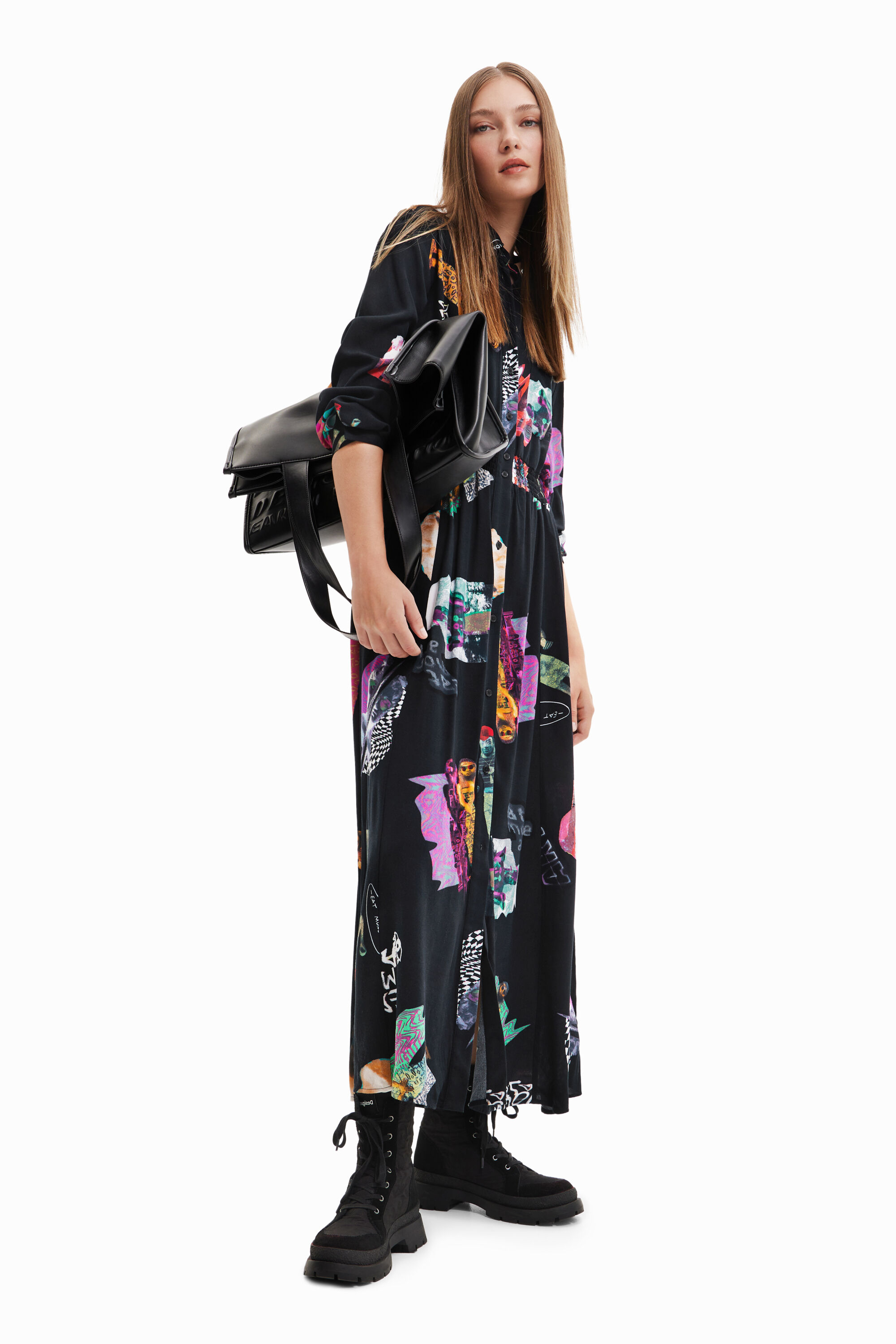 Vestido midi camisero