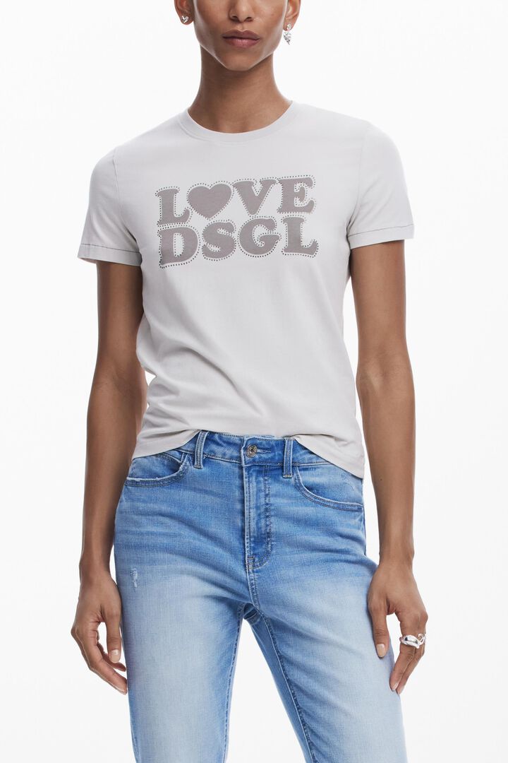 無地のテキストTシャツ