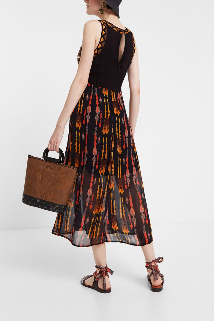 Vestito longuette stile africano | Desigual