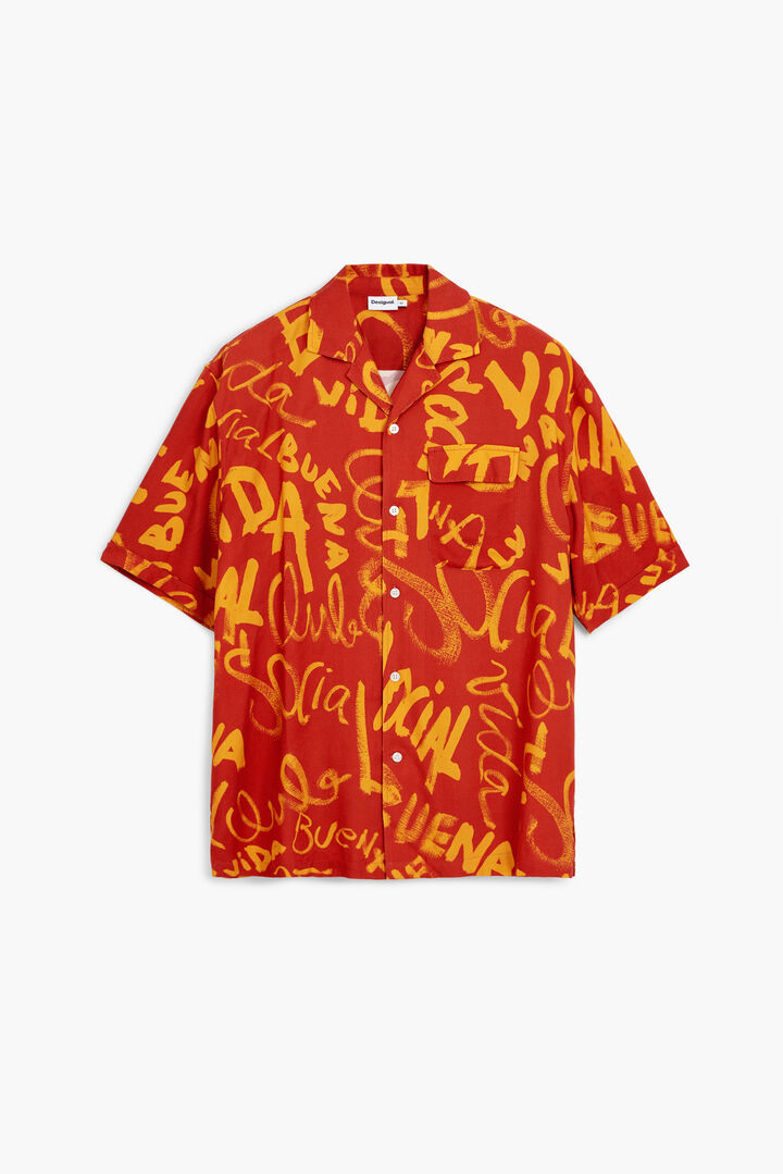 Short-sleeve lettering shirt