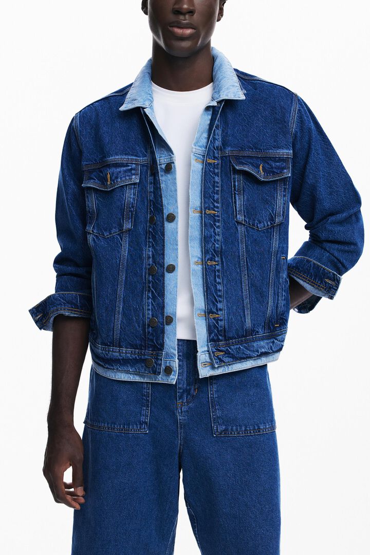 Veste en denim patchwork
