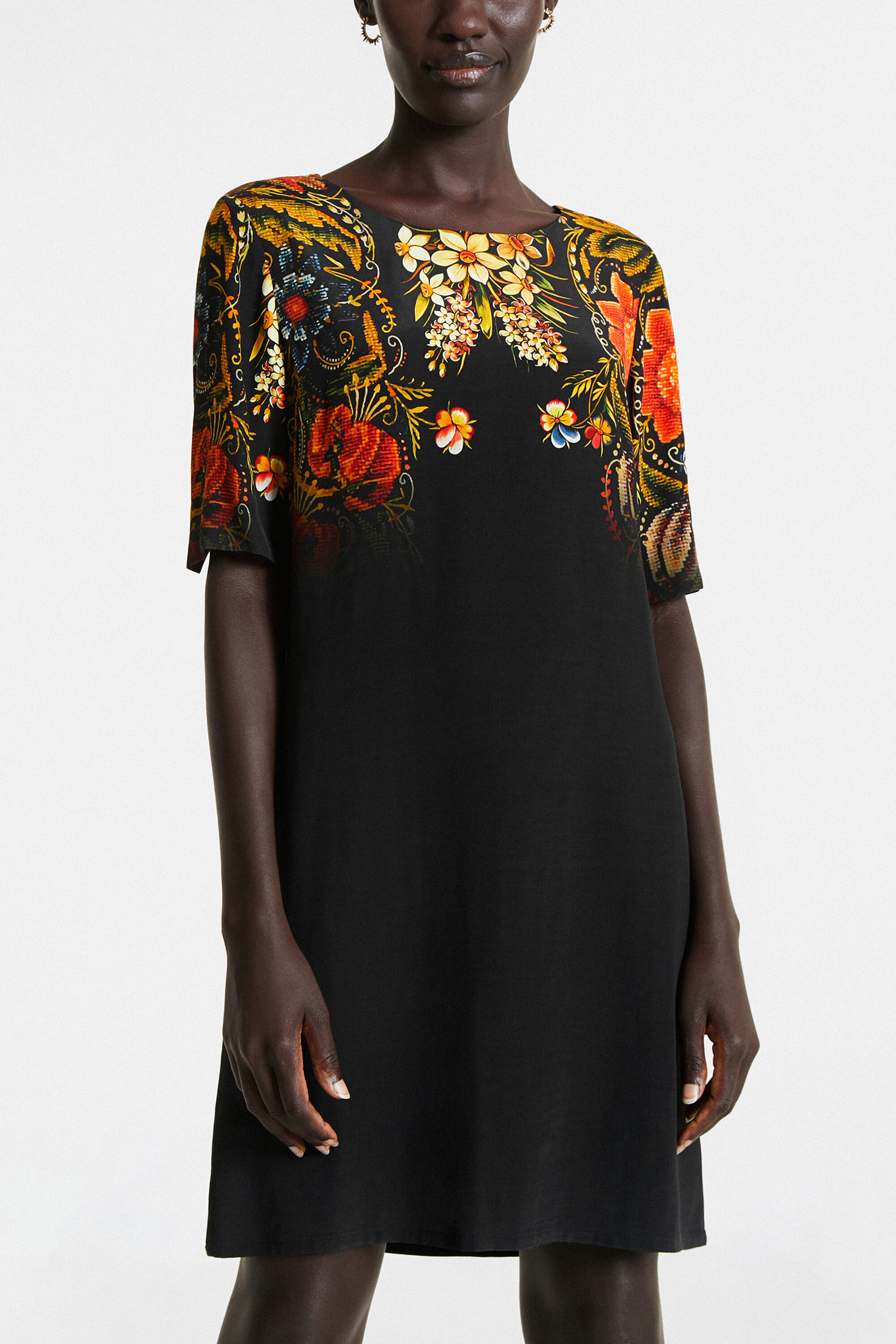Robe droite florale