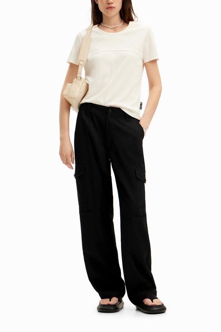 Patchwork seams T-shirt | Desigual
