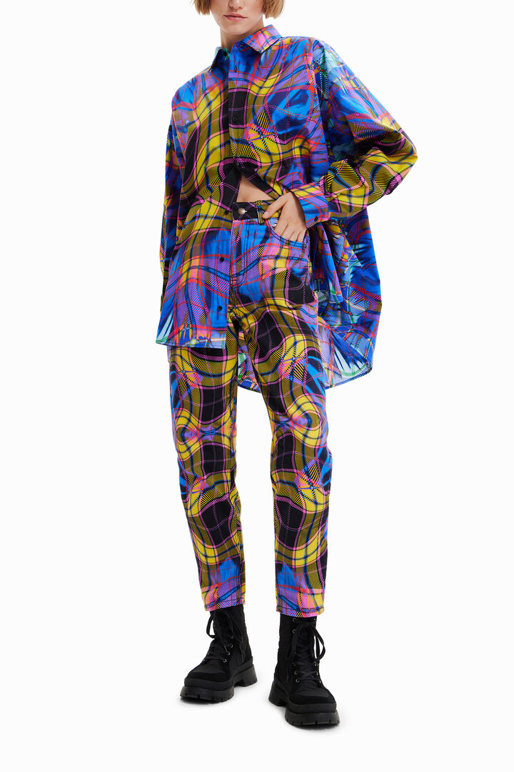María Escoté oversize plaid shirt | Desigual