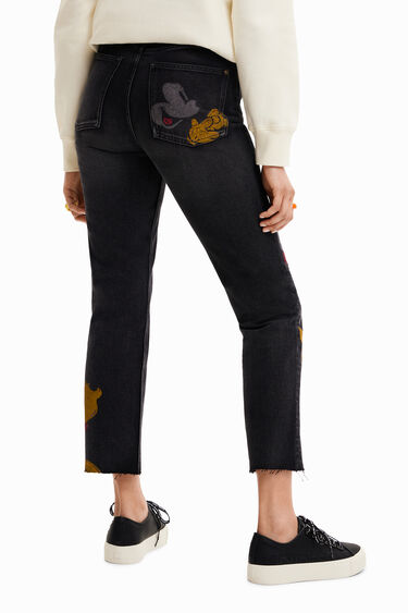 Straight cropped jeans Mickey Mouse | Desigual