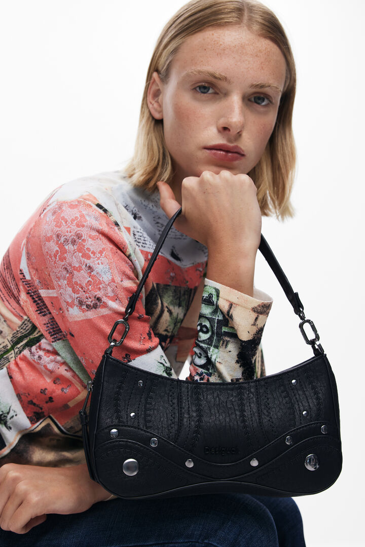 Bolso efecto piel bordados pequeño | Desigual