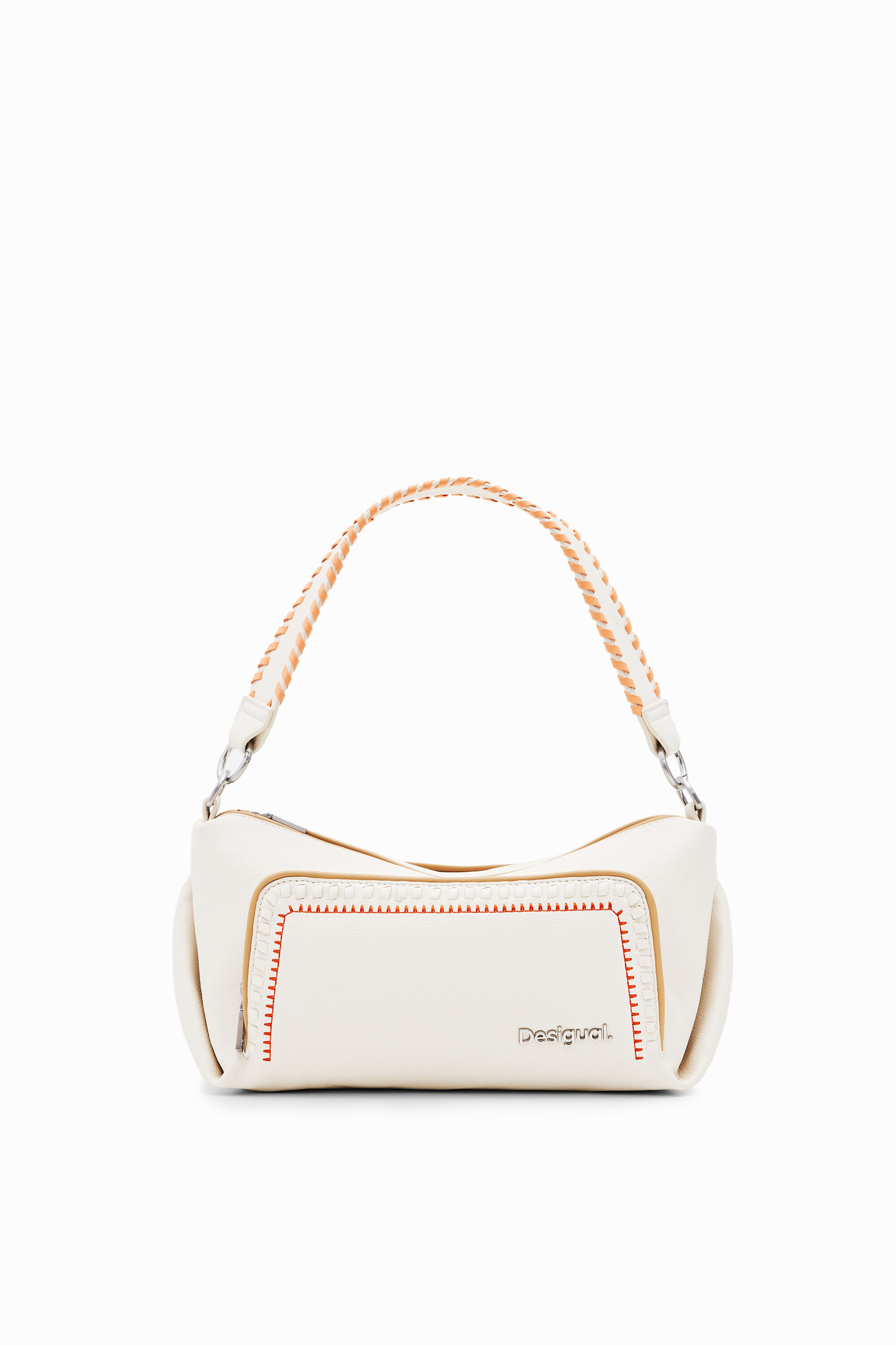 M embroidered shoulder bag
