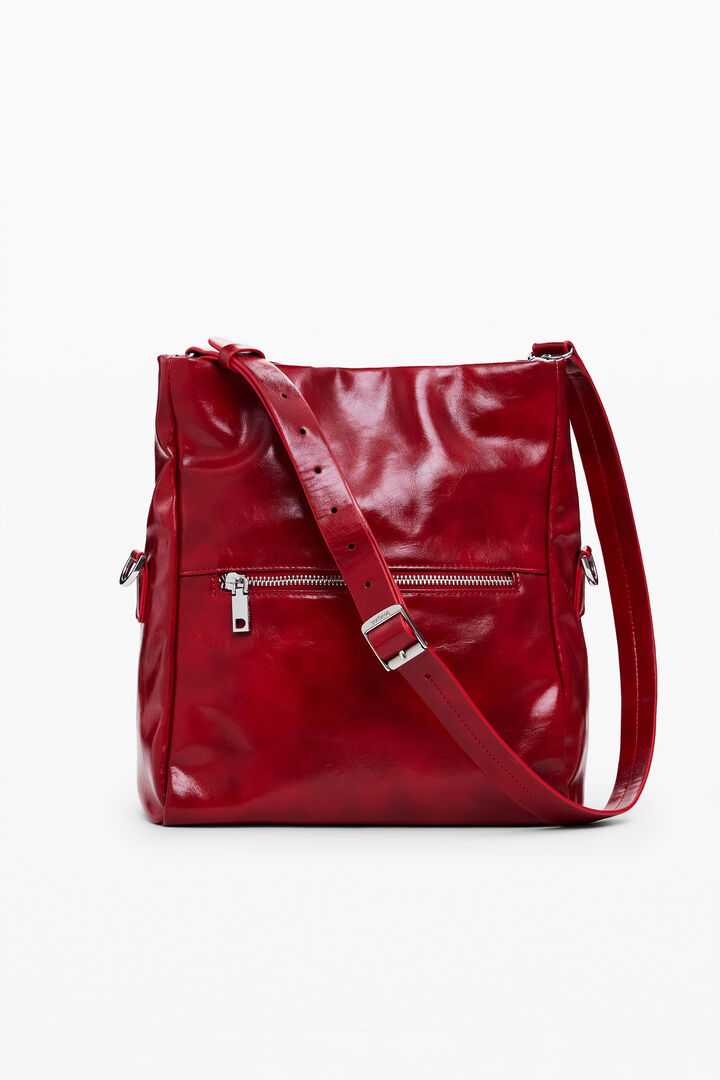 Medium shiny flap bag | Desigual