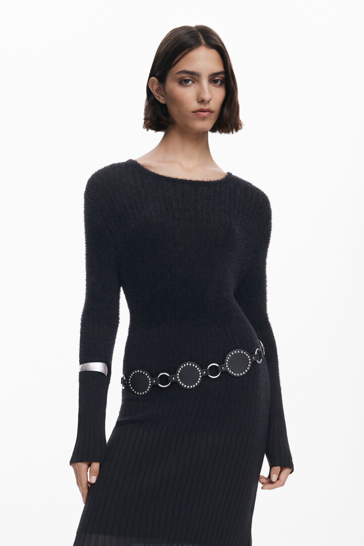 Kleid mit transparentem Stoff | Desigual