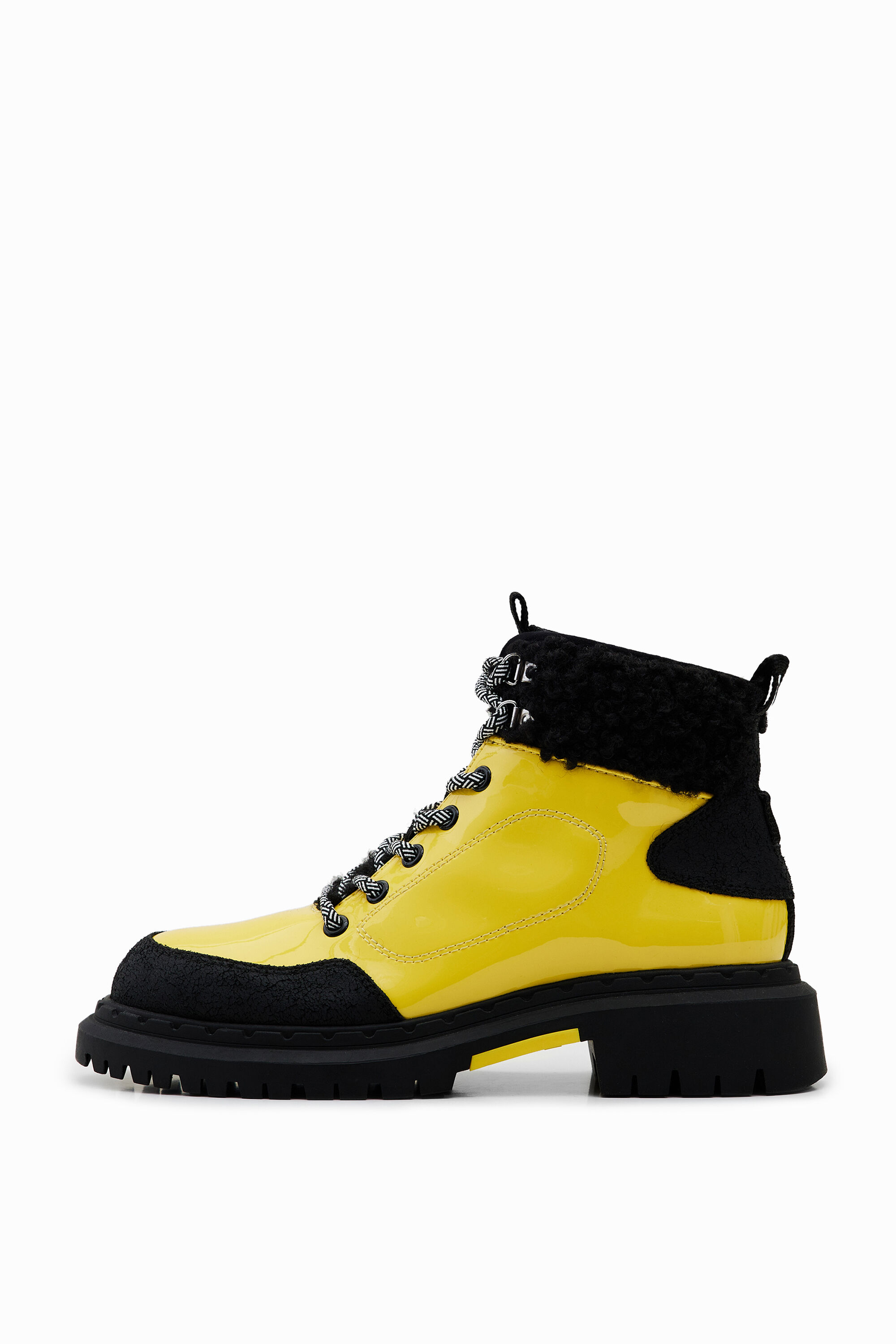 Lace-up trekking boots - YELLOW - 40