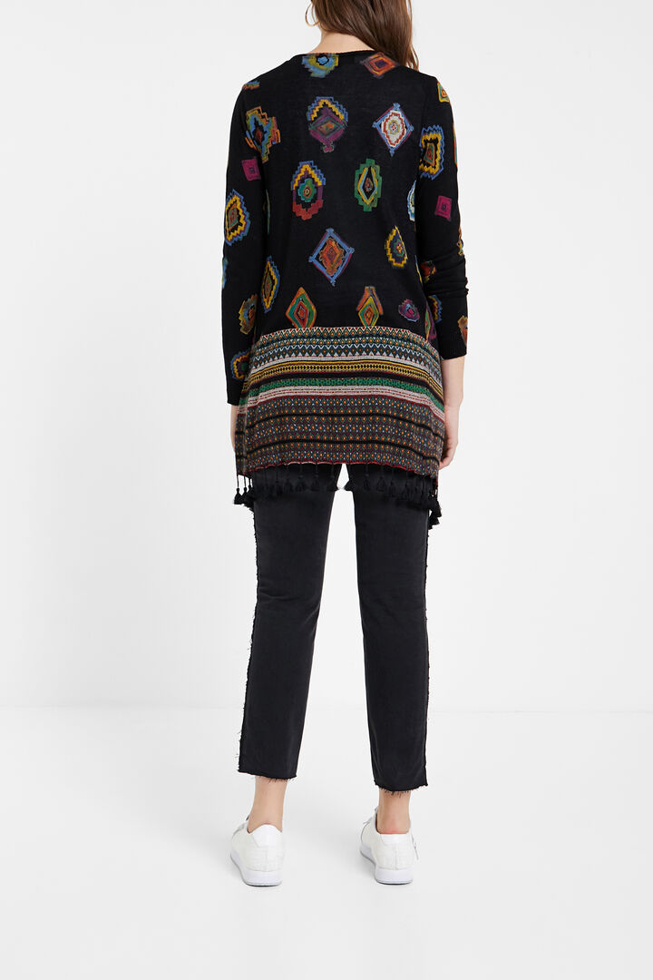 Cárdigan punto estampado geométrico | Desigual