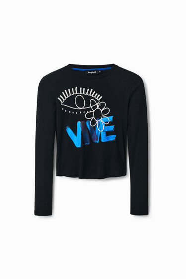 Gecropptes Shirt "Vive" | Desigual