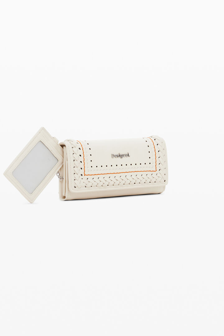 Braided wallet with topstitching | Desigual
