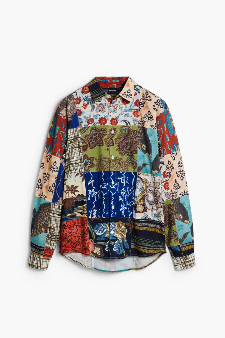 Camisa efecto patch carpa | Desigual