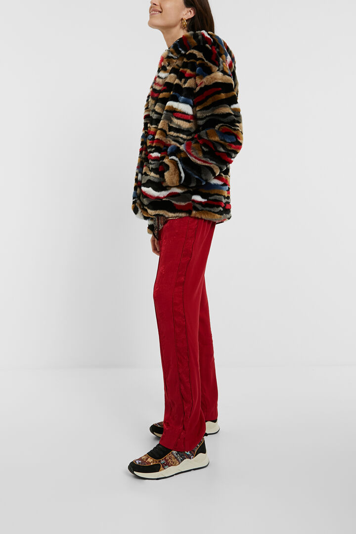 Chaqueta corta peluche multicolor | Desigual
